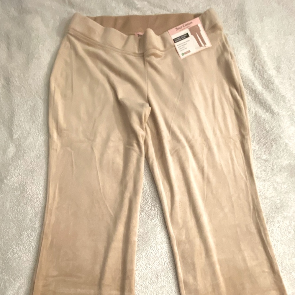 Juicy Couture Velour Pants- Taupe - Size Large